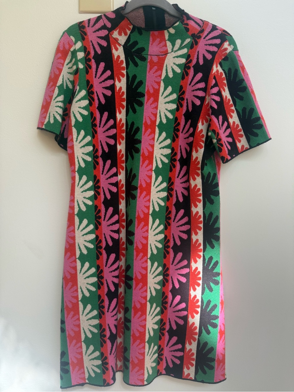 Anthropologie Nina Floral Stripe Knit Mod Dress - Picture 6 of 10